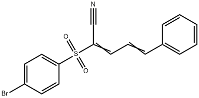 2-((4-BROMOPHENYL)SULFONYL)-5-PHENYLPENTA-2,4-DIENENITRILE Struktur