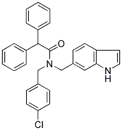 N-(4-CHLOROBENZYL)-N-[((1H)-INDOL-6-YL)METHYL]DIPHENYLACETAMIDE Struktur