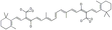 BETA-CAROTENE (10, 10', 19, 19, 19, 19', 19', 19'-D8) Struktur