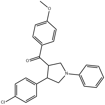 [4-(4-CHLOROPHENYL)-1-PHENYLTETRAHYDRO-1H-PYRROL-3-YL](4-METHOXYPHENYL)METHANONE Struktur