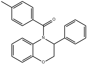 (4-METHYLPHENYL)(3-PHENYL-2,3-DIHYDRO-4H-1,4-BENZOXAZIN-4-YL)METHANONE Struktur