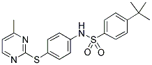 4-TERT-BUTYL-N-[4-[(4-METHYLPYRIMIDIN-2-YL)THIO]PHENYL]BENZENESULPHONAMIDE Struktur