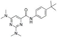 2,6-BIS(DIMETHYLAMINO)-N-(4-TERT-BUTYLPHENYL)PYRIMIDINE-4-CARBOXAMIDE Struktur