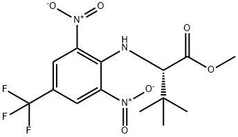 METHYL 2-[2,6-DINITRO-4-(TRIFLUOROMETHYL)ANILINO]-3,3-DIMETHYLBUTANOATE Struktur