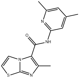 N-(4,6-DIMETHYL-2-PYRIDINYL)-6-METHYLIMIDAZO[2,1-B][1,3]THIAZOLE-5-CARBOXAMIDE Struktur