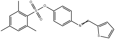 4-[(2-THIENYLMETHYLENE)AMINO]PHENYL 2,4,6-TRIMETHYLBENZENESULFONATE Struktur