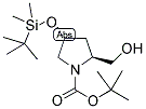 4(R)-T-BUTYLDIMETHYLSILYLOXY-N-BOC-2(S)PROLINOL Struktur