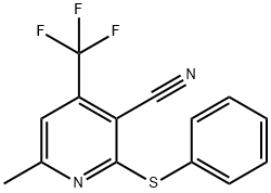 6-METHYL-2-(PHENYLSULFANYL)-4-(TRIFLUOROMETHYL)NICOTINONITRILE Struktur