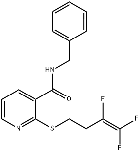 N-BENZYL-2-[(3,4,4-TRIFLUORO-3-BUTENYL)SULFANYL]NICOTINAMIDE Struktur