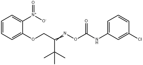 1-[2-(([(3-CHLOROANILINO)CARBONYL]OXY)IMINO)-3,3-DIMETHYLBUTOXY]-2-NITROBENZENE Struktur