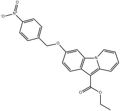 ETHYL 3-[(4-NITROBENZYL)OXY]PYRIDO[1,2-A]INDOLE-10-CARBOXYLATE Struktur