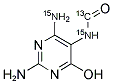 5-FORMAMIDO-2,4-DIAMINO-6-HYDROXYPYRIMIDINE (FORMYL-13C, 4-AMINO-5-AMIDO-15N2) Struktur