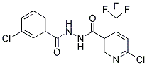 6-CHLORO-N'-(3-CHLOROBENZOYL)-4-(TRIFLUOROMETHYL)NICOTINOHYDRAZIDE Struktur