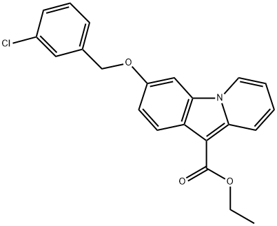 ETHYL 3-[(3-CHLOROBENZYL)OXY]PYRIDO[1,2-A]INDOLE-10-CARBOXYLATE Struktur