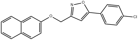 5-(4-CHLOROPHENYL)-3-[(2-NAPHTHYLOXY)METHYL]ISOXAZOLE Struktur