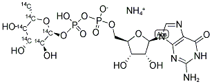 GUANOSINE DIPHOSPHO-L-[U-14C] FUCOSE, AMMONIUM SALT Struktur