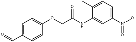 2-(4-FORMYL-PHENOXY)-N-(2-METHYL-5-NITRO-PHENYL)-ACETAMIDE Struktur