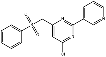 4-CHLORO-6-[(PHENYLSULFONYL)METHYL]-2-(3-PYRIDINYL)PYRIMIDINE Struktur