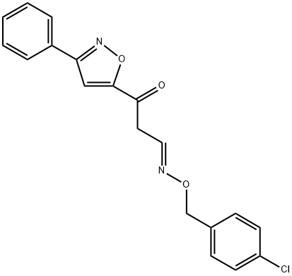 3-OXO-3-(3-PHENYL-5-ISOXAZOLYL)PROPANAL O-(4-CHLOROBENZYL)OXIME Struktur