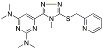 4-(4-METHYL-5-((2-PYRIDINYLMETHYL)THIO)-(4H)-1,2,4-TRIAZOL-3-YL)-N,N,N',N'-TETRAMETHYLPYRIMIDINE-2,6-DIAMINE Struktur