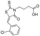 4-[5-(2-CHLORO-BENZYLIDENE)-4-OXO-2-THIOXO-THIAZOLIDIN-3-YL]-BUTYRIC ACID Struktur