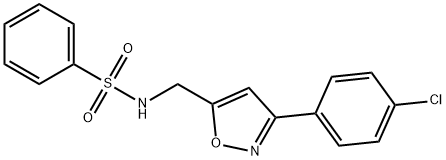 N-([3-(4-CHLOROPHENYL)-5-ISOXAZOLYL]METHYL)BENZENESULFONAMIDE Struktur