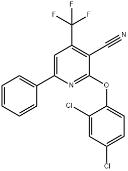 2-(2,4-DICHLOROPHENOXY)-6-PHENYL-4-(TRIFLUOROMETHYL)NICOTINONITRILE Struktur