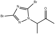 3-(3,5-DIBROMO-1H-1,2,4-TRIAZOL-1-YL)-2-BUTANONE Struktur