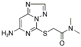 2-[(7-AMINO[1,2,4]TRIAZOLO[1,5-C]PYRIMIDIN-5-YL)THIO]-N,N-DIMETHYLACETAMIDE Struktur