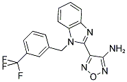 4-{1-[3-(TRIFLUOROMETHYL)BENZYL]-1H-BENZIMIDAZOL-2-YL}-1,2,5-OXADIAZOL-3-AMINE Struktur