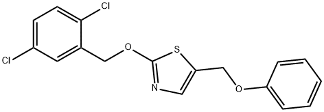 2,5-DICHLOROBENZYL 5-(PHENOXYMETHYL)-1,3-THIAZOL-2-YL ETHER Struktur