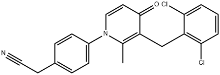 2-(4-[3-(2,6-DICHLOROBENZYL)-2-METHYL-4-OXO-1(4H)-PYRIDINYL]PHENYL)ACETONITRILE Struktur