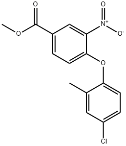 METHYL 4-(4-CHLORO-2-METHYLPHENOXY)-3-NITROBENZENECARBOXYLATE Struktur