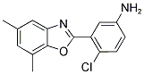 4-CHLORO-3-(5,7-DIMETHYL-BENZOOXAZOL-2-YL)-PHENYLAMINE Struktur