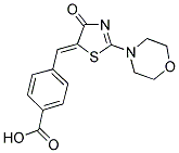 4-(2-MORPHOLIN-4-YL-4-OXO-4H-THIAZOL-5-YLIDENEMETHYL)-BENZOIC ACID Struktur