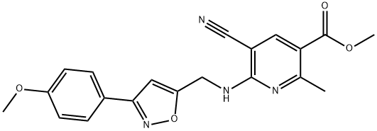 METHYL 5-CYANO-6-(([3-(4-METHOXYPHENYL)-5-ISOXAZOLYL]METHYL)AMINO)-2-METHYLNICOTINATE Struktur