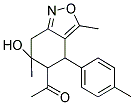 1-[6-HYDROXY-3,6-DIMETHYL-4-(4-METHYLPHENYL)-4,5,6,7-TETRAHYDRO-2,1-BENZISOXAZOL-5-YL]ETHANONE Struktur