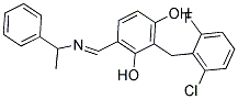 2-(2-CHLORO-6-FLUOROBENZYL)-4-([(1-PHENYLETHYL)IMINO]METHYL)-1,3-BENZENEDIOL Struktur