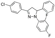 3-(4-CHLOROPHENYL)-1-(2,4-DIFLUOROPHENYL)-5-PHENYL-4,5-DIHYDRO-1H-PYRAZOLE Struktur