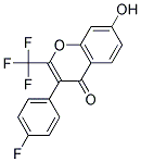 3-(4-FLUORO-PHENYL)-7-HYDROXY-2-TRIFLUOROMETHYL-CHROMEN-4-ONE Struktur