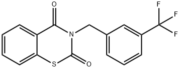 3-[3-(TRIFLUOROMETHYL)BENZYL]-2H-1,3-BENZOTHIAZINE-2,4(3H)-DIONE Struktur