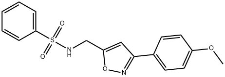 N-([3-(4-METHOXYPHENYL)-5-ISOXAZOLYL]METHYL)BENZENESULFONAMIDE Struktur