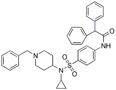 N-[4-(((1-BENZYLPIPERIDIN-4-YL)CYCLOPROPYLAMINO)SULPHONYL)PHENYL]DIPHENYLACETAMIDE Struktur