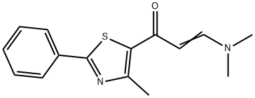 (E)-3-(DIMETHYLAMINO)-1-(4-METHYL-2-PHENYL-1,3-THIAZOL-5-YL)-2-PROPEN-1-ONE Struktur