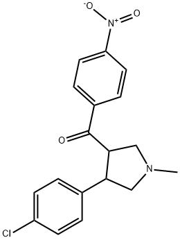 [4-(4-CHLOROPHENYL)-1-METHYLTETRAHYDRO-1H-PYRROL-3-YL](4-NITROPHENYL)METHANONE Struktur