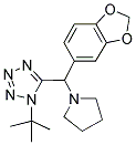 5-[1,3-BENZODIOXOL-5-YL(PYRROLIDIN-1-YL)METHYL]-1-TERT-BUTYL-1H-TETRAZOLE Struktur