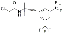 N-(3-[3,5-BIS(TRIFLUOROMETHYL)PHENYL]-1,1-DIMETHYLPROP-2-YNYL)-2-CHLOROACETAMIDE Struktur