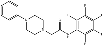 N-(2,3,4,5,6-PENTAFLUOROPHENYL)-2-(4-PHENYLPIPERAZINO)ACETAMIDE Struktur