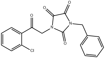 1-BENZYL-3-[2-(2-CHLOROPHENYL)-2-OXOETHYL]-1H-IMIDAZOLE-2,4,5(3H)-TRIONE Struktur