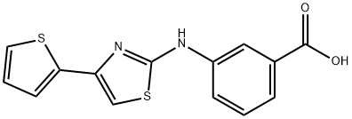 3-(4-THIOPHEN-2-YL-THIAZOL-2-YLAMINO)-BENZOIC ACID Struktur